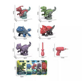 Disassemble Blocks Jurassic Dinosaurs Building Blocks Toys Battery Drill Tyrannosaurus Rex Wyvern V255-DINOSET-3