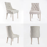 2X French Provincial Dining Chair Oak Leg AMOUR CREAM V274-FT-FC8443-CR