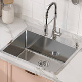 VEVOR Kitchen Sink, 304 Stainless Steel Drop-In Sinks, Top Mount Single Bowl Basin with V952-QRSSCTSPDCY253LEUV0