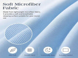 Microfiber Sheet Set 4 Piece Light Blue White Deep Pocket Bed Sheets Soft Breathable Easy Care V63-957871