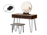 Levede Dressing Table LED Light Strip Brown VM1024-BR