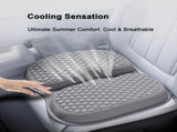 Black Cooling Gel Seat Cushion - Breathable TPE Honeycomb Car and Office Chair Cushion with Zoned V888-ELOSUNG57595