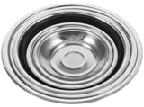 5Pcs Kitchen Round Basin Stainless Steel Mixing Bowls Deep Design for Mixing Plated Silver V1369-AZ3-W-20602