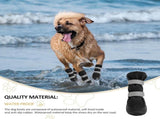 Anti-slip shoes with reflective strips, high waterproof boots, durable leather rubber sole V1259-DP01-A-1602