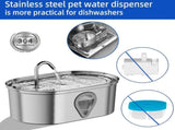 Large Capacity Automatic Stainless Steel Pet Water Dispenser,Water Level Window,Provides Flowing V1370-AZ4-05278