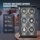 Watch Winder, Watch Winder for 6 Men's and Women's Automatic Watches, with 6 Super Quiet Japanese V952-SBZDSLH6Z0009EZVIV3
