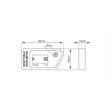 LCD Digital Hour Meter Gauge Vibration Activated,Waterproof Design,for All Vibrating Machine,Air V1192-AZ-W-0650