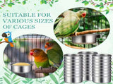 24 Pcs Stainless Steel Parrot Food Bowls Bulk 10 oz Bird Feeding Dish Cups for Cages Bird Bowls with V1259-DP01-F-134
