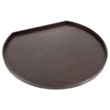 Dark Brown Wooden Serving Tray for Storage with Large Capacity and Stylish Texture V1370-AZ4-19876