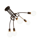 Modern Chandelier Ceiling Light Fixture Industrial Wrought Iron Study Bedroom Living Room Lamp Black V1294-YM0901-3119240086412