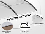Window Door Awning Canopy 965 x 1987 mm, UPF 50 Polycarbonate Entry Door Outdoor Window Awning V952-MCZYPYCBS4080JUOZV0