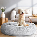 i.Pet Pet Bed Dog Cat 110cm Calming Extra Large Soft Plush Light Charcoal PET-BED-D110-CO