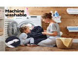 Giselle Bedding Heated Electric Throw Rug Fleece Sunggle Blanket Washable Charcoal EB-THROW-RUG-CHR
