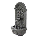 Gardeon Solar Fountain Water Feature Wall Mount Garden Fountains 80CM Grey FOUNT-WALL-80-DG