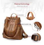 Backpack Purse for Women, PU Leather Anti Theft Travel Backpack Purse Shoulder Bags with V1192-AZ-W-9890
