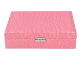 Pink Artificial Leather Jewelry Box Watch Jewelry Packaging Container Holder for Girls V1294-YM0721-3115210031111