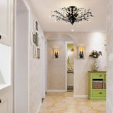 Crystal Chandelier LED Ceiling Light , 4 lights, Black V178-23721