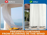 12 Pack Outdoor Curtain Weights Bag, Patio Curtain Sandbag with Sealed Bags and Clips, Reusable V1259-DP01-A-3648