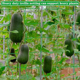 4Pack Garden Trellis Netting for Plants Outdoor Heavy Duty 27 Strands & 4x4 Inch Mesh Plant V1107-119-65794-GRN-4PACK