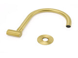 Brushed Gold Bath Tub Filler Round Gooseneck Arm Faucet Water Outlet Wall Spout V1233-SP913BG