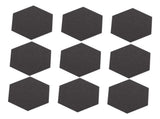 12pcs Black Felt Hexagon Wall Tiles for Letter Board, Mini Bulletin Board Decor for Office, Home, V1192-AZ-W-22254