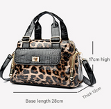 Brown Luxurious Patterned Handbag Structured Top Handle Shoulder Bag Fashion Trend High-Gloss V888-ELOSUNG46375