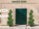Artificial Topiaries Boxwood Trees, 7.6cm Tall Faux Topiary Plant Outdoor, All-year Green V952-HYMRGXJS36YCLY992V0