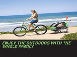 Tag-along Kids Bike Trailer Bicycle Pram Stroller Children Jogger Green V219-KIDBKTTAGAGRN