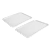 2pcs Food Tray Multifunctional Thickened Slip Resistance Chinese Fast Food Serving Tray for Dining V1294-YM0523-3118220042814