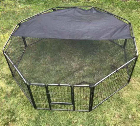 YES4PETS 60 cm Heavy Duty Pet Dog Puppy Cat Rabbit Exercise Playpen Fence With Cover V278-HPL60-BK-COVER