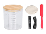 Sourdough Starter Jar Kit Wooden Lid 34oz Sourdough Bread Baking Supplies for Biscuits Rice Cereal V1294-YM0901-3118240066911