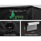 Green Fingers Grow Tent 240x120x200CM Hydroponics Kit Indoor Plant Room Black GT-D-240X120X200-BK