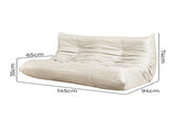 Levede 2 Seaters Floor Sofa Caterpillar Lounge REP1001-2S-BG