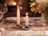 2 Pack Pebble Shape Candlestick Holder, Stable Base Design, Excellent Present Choice, for Dining V1366-AZ2-W-15525