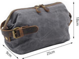 Men's Toiletry Bag - Women's Toiletry Bag - Toiletry Bag with Hook - Waterproof Vintage Canvas V1188-MS-313-0991