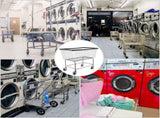 Wire Laundry Cart Wire Laundry Basket 4.5 Bushel Heavy Duty w/ 5'' Wheels V952-XYCDG200F-D000001V0