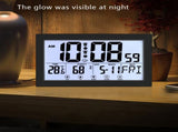 Auto Set Digital Wall Clock Battery Operated,Desk Clocks with Temperature,Humidity Display Digital V1189-WXFWAL-20260319-01142