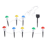 Mini Mushroom Solar Light String 8 LED Colorful Light Waterproof Outdoor Garden Light String V1294-YM0901-3119230148911
