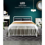 Artiss Bed Frame Metal Bed Frame LEO - Double MBED-C-LEO-D-WH