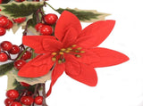 6.5 FT Christmas Holly Berry Garland Winter Artificial Greenery Garland with Red Berries and Holly V1294-YM0523-10321385