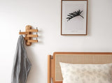 Oak Coat Rack, Wooden Wall Mounted Coat Rack for Entryway, Living Room, Bedroom, Bathroom V1188-ONE72-01254-1