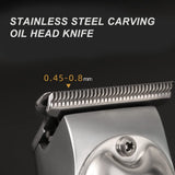 Hair Clipper Trimmer, Metal Hair Clipper Professional Hair Trimmer USB Rechargeable Barber Shop V1366-AZ2-W-09832