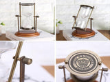 15 Minutes Metal Rotating Sand Glass Timer Clock Hourglass Table Ornament Home Decor Gift V1294-YM0901-JYB02030