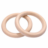 VERPEAK Wooden Gymnastic Rings with Adjustable Numbered Straps V227-9300302011310