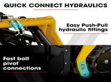 BAUMR-AG Grapple Bucket Accessory for BSR5000 Mini Loader Skid Steer, Quick Connect, Dual Hydraulic V219-GSDACCPCGB8A