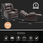 FORTIA Elderly-Friendly Luxury Recliner Chair - Brown V219-HECRCRFOA4BR