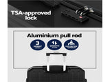 Wanderlite 28-inch Luggage Set with TSA LockABS Hard Shell Travel Suitcase Organiser Luggage Case LUG-ABS-DM-28-BK