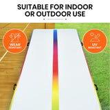 PROFLEX 600x200x20cm Inflatable Air Track Mat Tumbling Gymnastics, Multicolour, with Electric Pump V219-PRFTAT6MTA