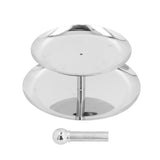 Fruit Tray Stainless Steel 2 Layers Multifunctional Durable Self Service Cupcake Stand for Home V1294-YM0710-3118210271911