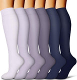 6Pairs Compression Socks for Women and Men - Best for Circulation, Running, Athletic, Recover, V1189-LWWAL-20260325-00651